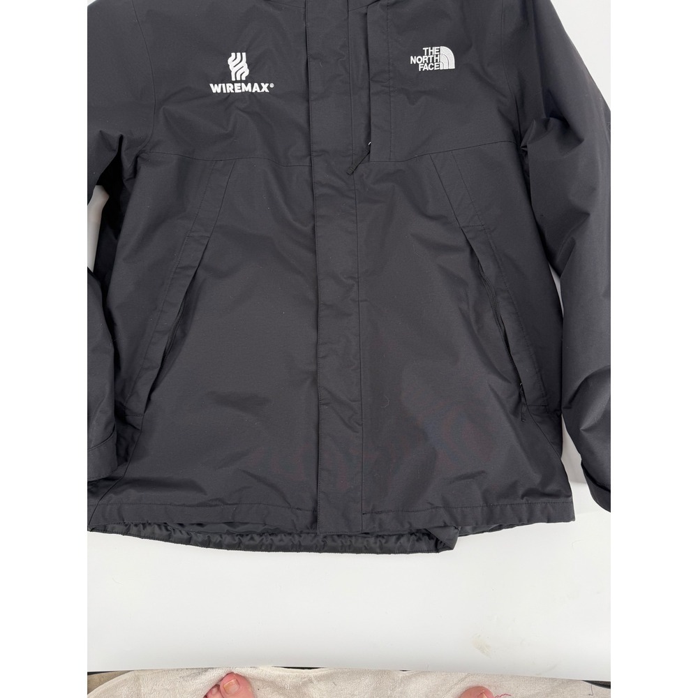 The North Face Mens DryVent Insulated Hooded Jacket Black Wiremax Logo Large - Picture 3 of 12